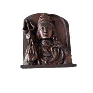 EyeonBay Crafts Fiber Type Shiva Statue, Length 10.50 cm, Height 9 cm - (Small Size, Brown Colour)
